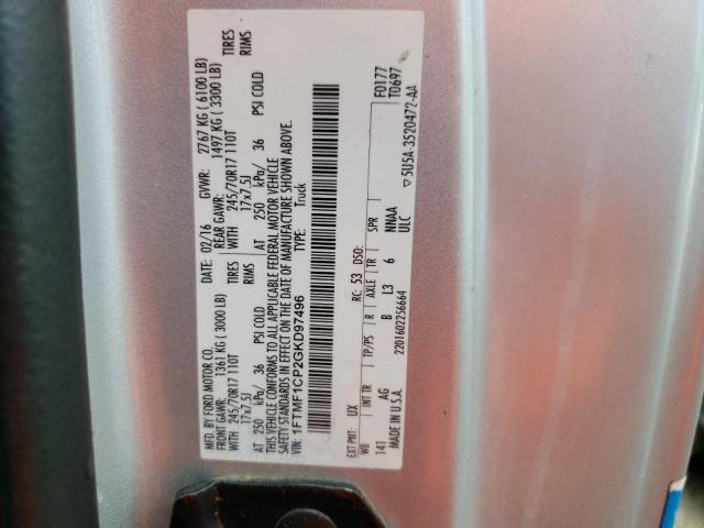 Photo 10 from auction – 2016 FORD F150 with VIN 1FTMF1CP2GKD97496