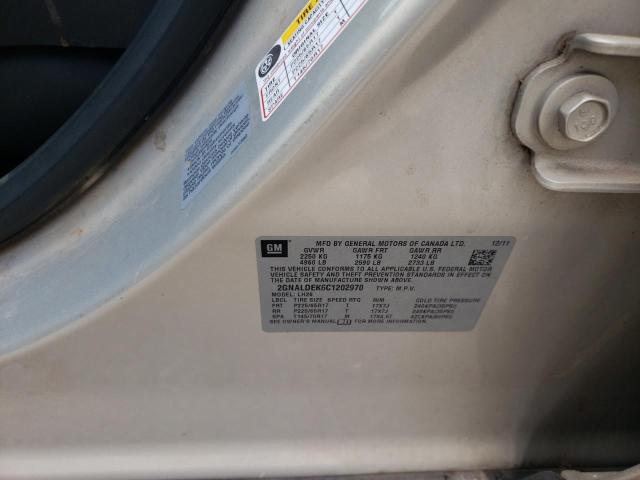 Photo 10 from auction – 2012 CHEVROLET EQUINOX LT with VIN 2GNALDEK6C1202970