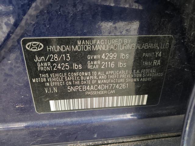 Photo 10 from auction – 2013 HYUNDAI SONATA GLS with VIN 5NPEB4AC4DH774261