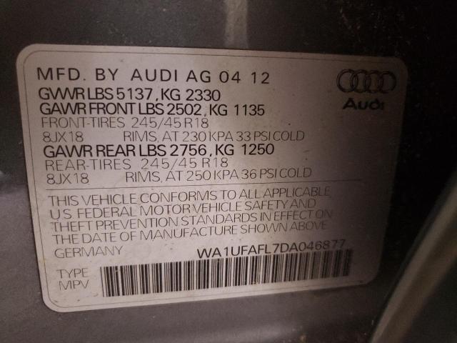 Photo 10 from auction – 2013 AUDI A4 ALLROAD with VIN WA1UFAFL7DA046877