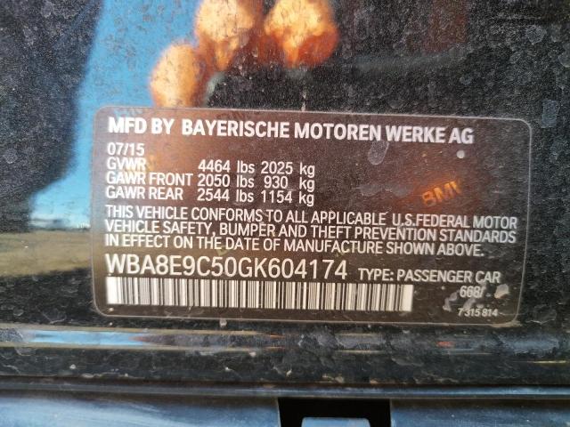 Photo 10 from auction – 2016 BMW 328 I SULE with VIN WBA8E9C50GK604174