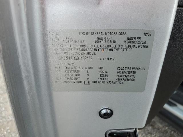 Photo 10 from auction – 2009 GMC ACADIA SLE with VIN 1GKER13D59J189403