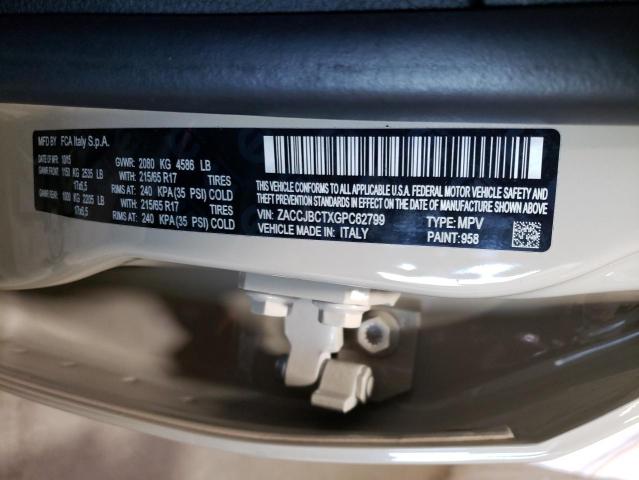 Zdjęcie 10 z aukcji – 2016 JEEP RENEGADE T z VIN ZACCJBCTXGPC62799