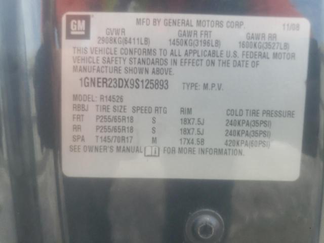 Photo 10 from auction – 2009 CHEVROLET TRAVERSE L with VIN 1GNER23DX9S125893
