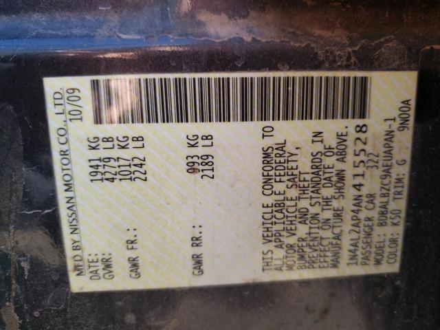 Photo 10 from auction – 2010 NISSAN ALTIMA BAS with VIN 1N4AL2AP4AN415528