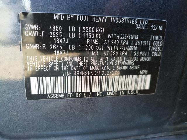 Снимка 10 от търг – 2017 SUBARU OUTBACK 3. с VIN 4S4BSENC4H3324271