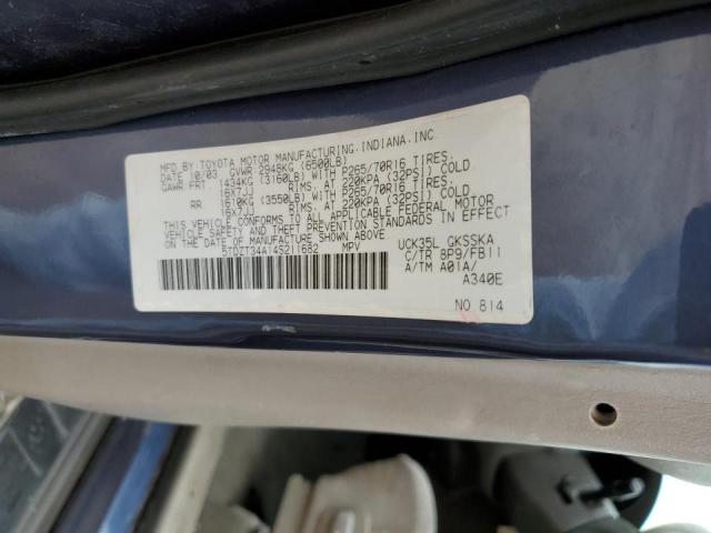 Photo 10 from auction – 2004 TOYOTA SEQUOIA SR with VIN 5TDZT34A14S211682