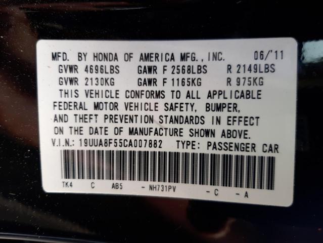 Photo 10 from auction – 2012 ACURA TL with VIN 19UUA8F55CA007882