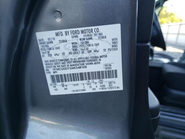 Photo 10 from auction – 2010 FORD ESCAPE XLT with VIN 1FMCU0D73AKD48109