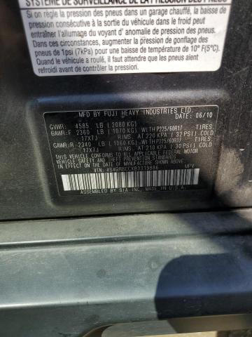 Photo 10 from auction – 2011 SUBARU OUTBACK 2. with VIN 4S4BRBCCXB3319886