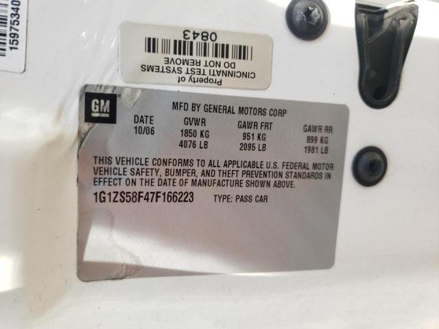 Photo 10 from auction – 2007 CHEVROLET MALIBU LS with VIN 1G1ZS58F47F166223