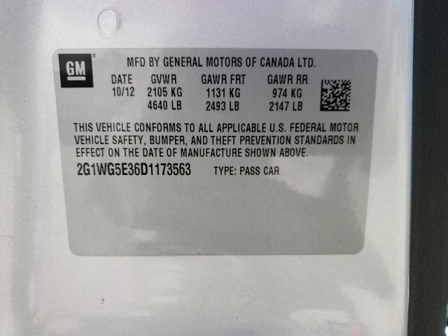 Zdjęcie 10 z aukcji – 2013 CHEVROLET IMPALA LT z VIN 2G1WG5E36D1173563