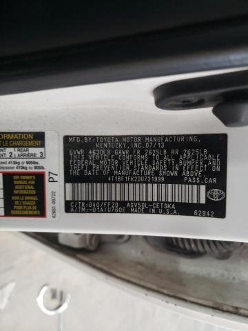 Photo 10 from auction – 2013 TOYOTA CAMRY L with VIN 4T1BF1FK2DU721999