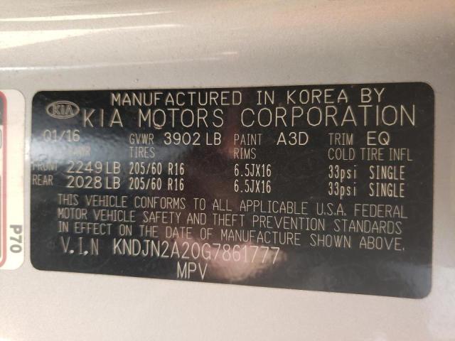 Photo 10 from auction – 2016 KIA SOUL with VIN KNDJN2A20G7861777