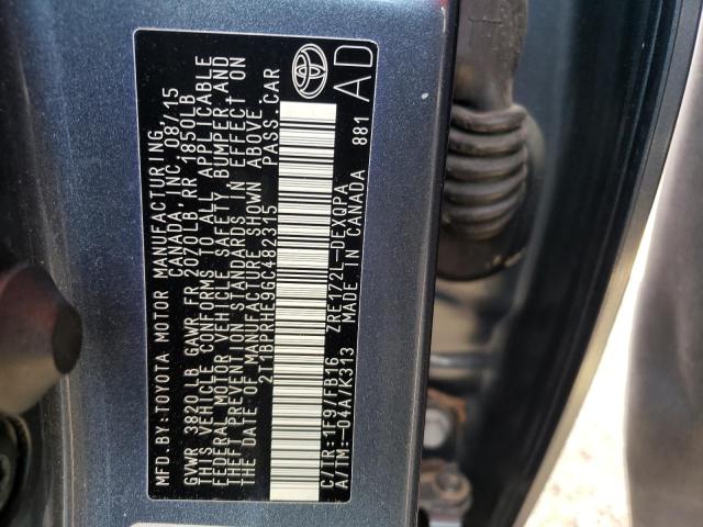 Photo 10 from auction – 2016 TOYOTA COROLLA EC with VIN 2T1BPRHE9GC482315