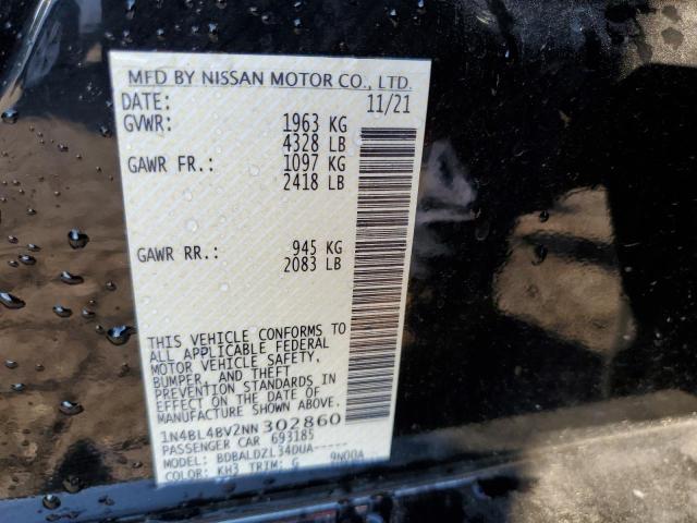 Photo 10 from auction – 2022 NISSAN ALTIMA S with VIN 1N4BL4BV2NN302860