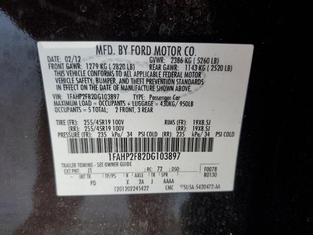Photo 10 from auction – 2013 FORD TAURUS LIM with VIN 1FAHP2F82DG103897