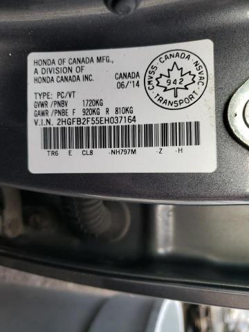 Photo 10 from auction – 2014 HONDA CIVIC LX with VIN 2HGFB2F55EH037164