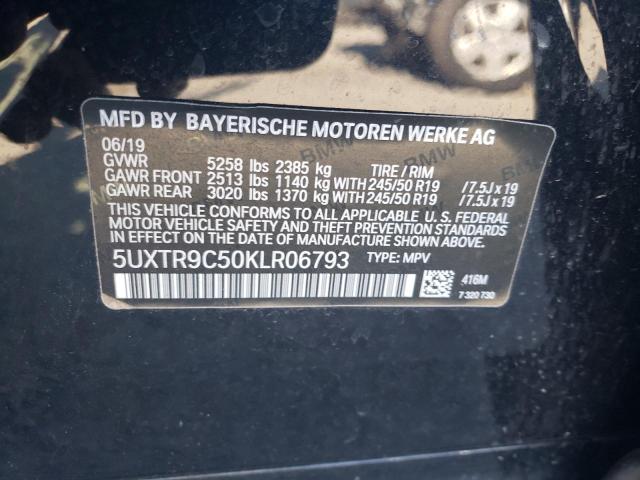 Photo 10 from auction – 2019 BMW X3 XDRIVE3 with VIN 5UXTR9C50KLR06793