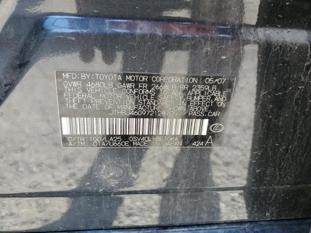 Photo 10 from auction – 2007 LEXUS ES 350 with VIN JTHBJ46G972128705