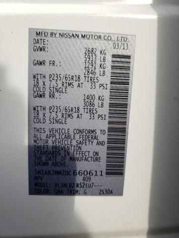 Photo 10 from auction – 2013 NISSAN PATHFINDER with VIN 5N1AR2MM2DC660611