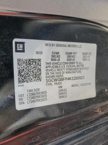 Photo 10 from auction – 2019 CHEVROLET EXPRESS G2 with VIN 1GCWGBFP4K1330923