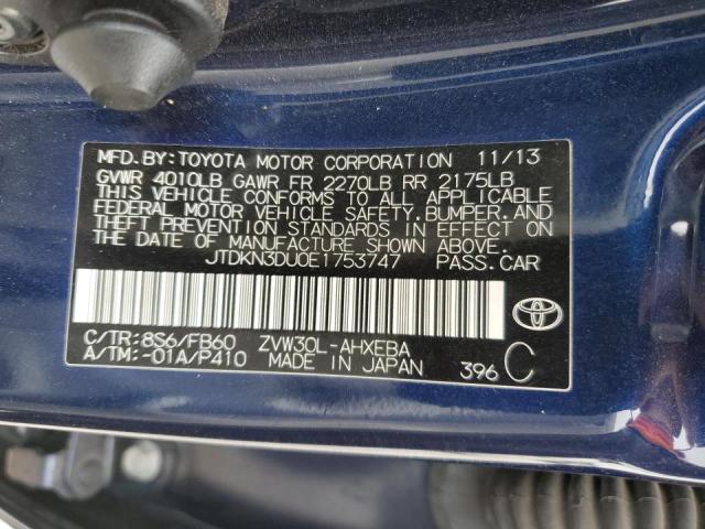 Photo 10 from auction – 2014 TOYOTA PRIUS with VIN JTDKN3DU0E1753747