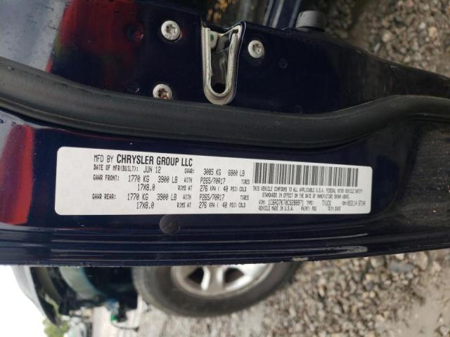 Photo 10 from auction – 2012 DODGE RAM 1500 S with VIN 1C6RD7KT0CS288971