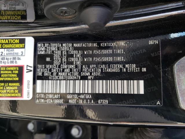 Photo 10 from auction – 2014 TOYOTA VENZA LE with VIN 4T3ZK3BB7EU069479
