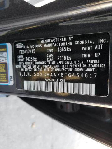 Photo 10 from auction – 2015 KIA OPTIMA LX with VIN 5XXGM4A78FG454817