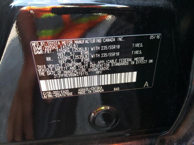 Photo 10 from auction – 2016 TOYOTA RAV4 LIMIT with VIN 2T3YFREV6GW279115