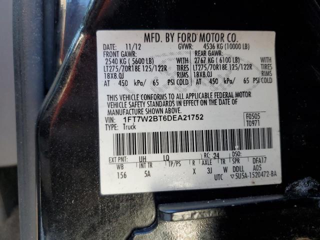 Photo 10 from auction – 2013 FORD F250 SUPER with VIN 1FT7W2BT6DEA21752
