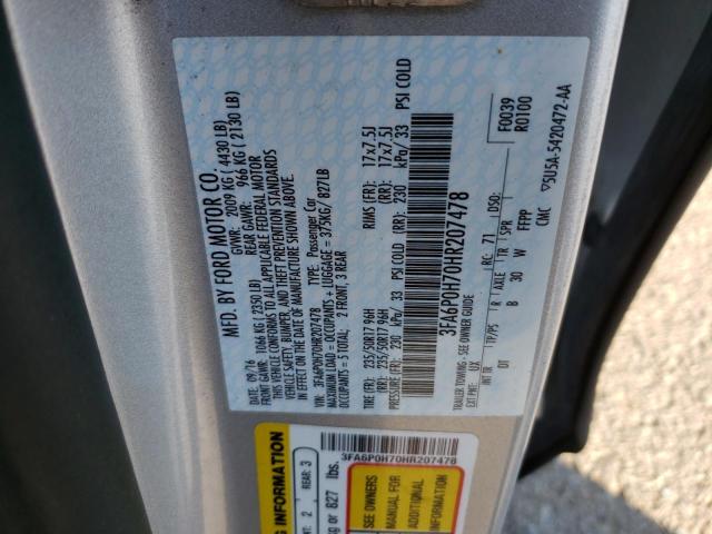 Photo 10 from auction – 2017 FORD FUSION SE with VIN 3FA6P0H70HR207478