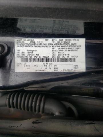 Photo 10 from auction – 2016 FORD FOCUS SE with VIN 1FADP3F26GL222483