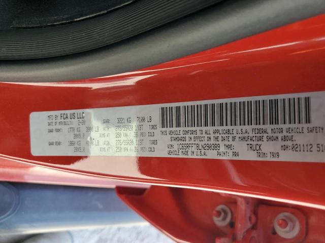 Photo 10 from auction – 2020 RAM 1500 BIG H with VIN 1C6SRFFT8LN290389