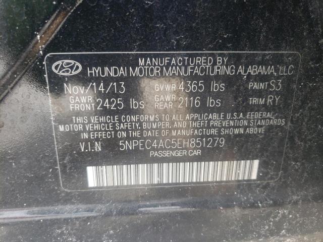 Photo 10 from auction – 2014 HYUNDAI SONATA SE with VIN 5NPEC4AC5EH851279