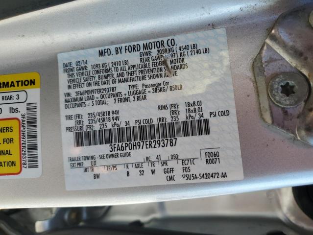 Photo 10 from auction – 2014 FORD FUSION SE with VIN 3FA6P0H97ER293787