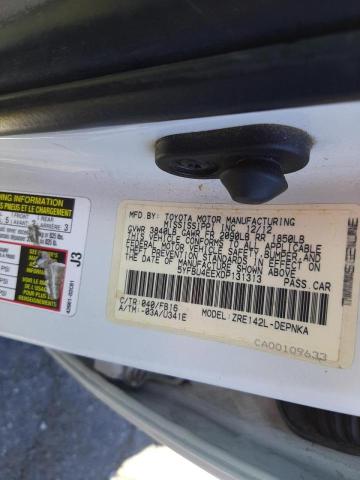 Photo 10 from auction – 2013 TOYOTA COROLLA BA with VIN 5YFBU4EEXDP131313