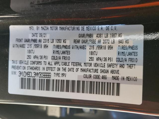 Photo 10 from auction – 2021 MAZDA CX-30 PREM with VIN 3MVDMBDL3MM309999