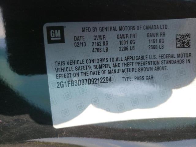 Photo 10 from auction – 2013 CHEVROLET CAMARO LT with VIN 2G1FB3D37D9212294