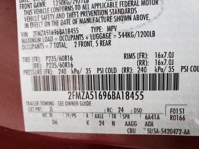 Photo 10 from auction – 2006 FORD FREESTAR S with VIN 2FMZA51696BA18455