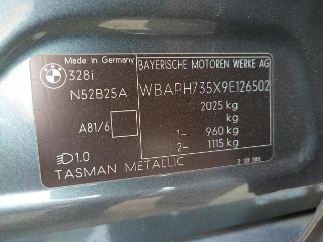 Photo 10 from auction – 2009 BMW 328 I with VIN WBAPH735X9E126502