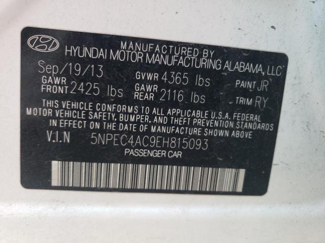 Photo 10 from auction – 2014 HYUNDAI SONATA SE with VIN 5NPEC4AC9EH815093