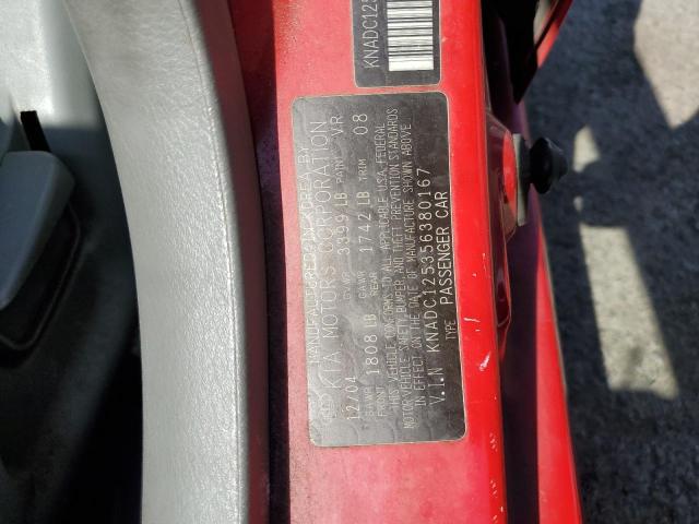 Photo 10 from auction – 2005 KIA RIO with VIN KNADC125356380167