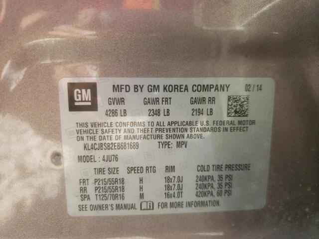 Photo 10 from auction – 2014 BUICK ENCORE CON with VIN KL4CJBSB2EB681689