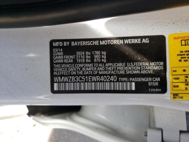 Zdjęcie 10 z aukcji – 2014 MINI COOPER COU z VIN WMWZB3C51EWR40240