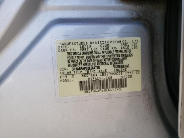 Photo 10 from auction – 2011 NISSAN SENTRA 2.0 with VIN 3N1AB6AP6BL664745