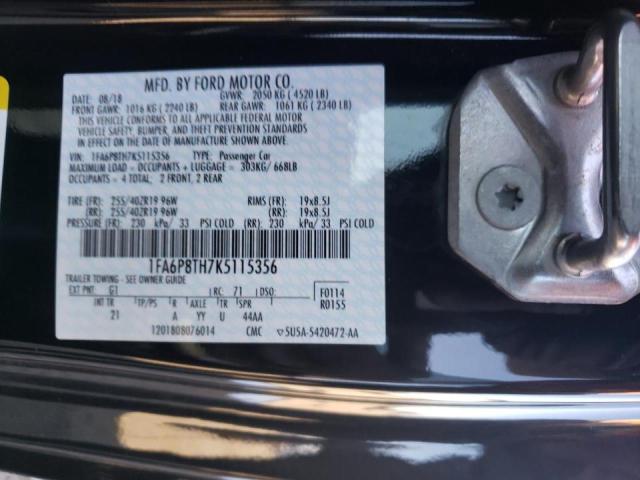 Photo 10 from auction – 2019 FORD MUSTANG with VIN 1FA6P8TH7K5115356