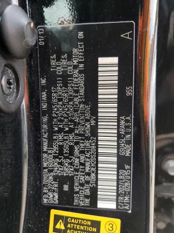Photo 10 from auction – 2013 TOYOTA HIGHLANDER with VIN 5TDBK3EH2DS208452