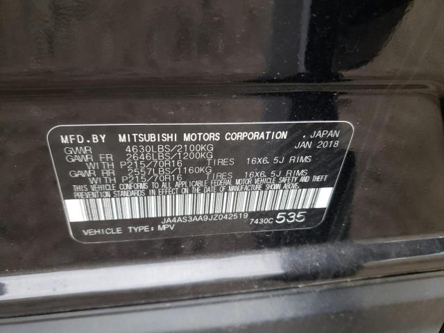 Photo 10 from auction – 2018 MITSUBISHI ECLIPSE CR with VIN JA4AS3AA9JZ042519